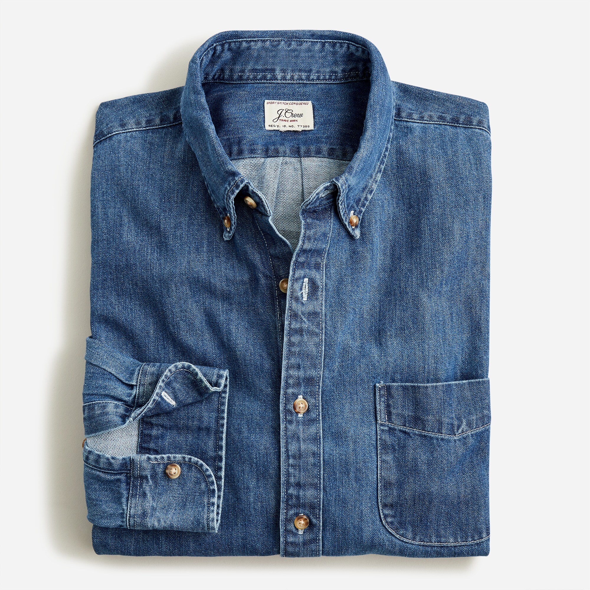 Midweight Denim Workshirt For Men | J.Crew