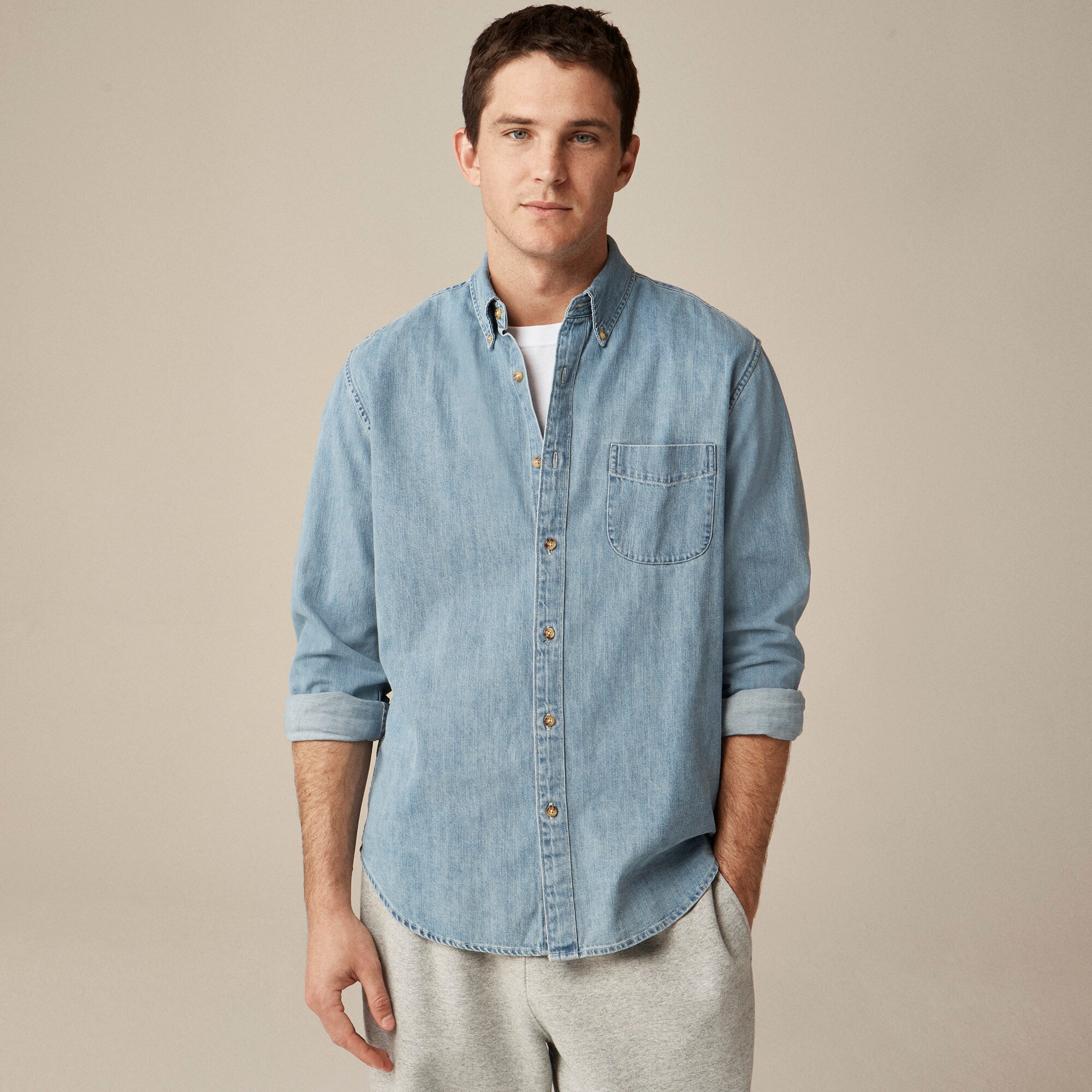 mens Midweight denim workshirt