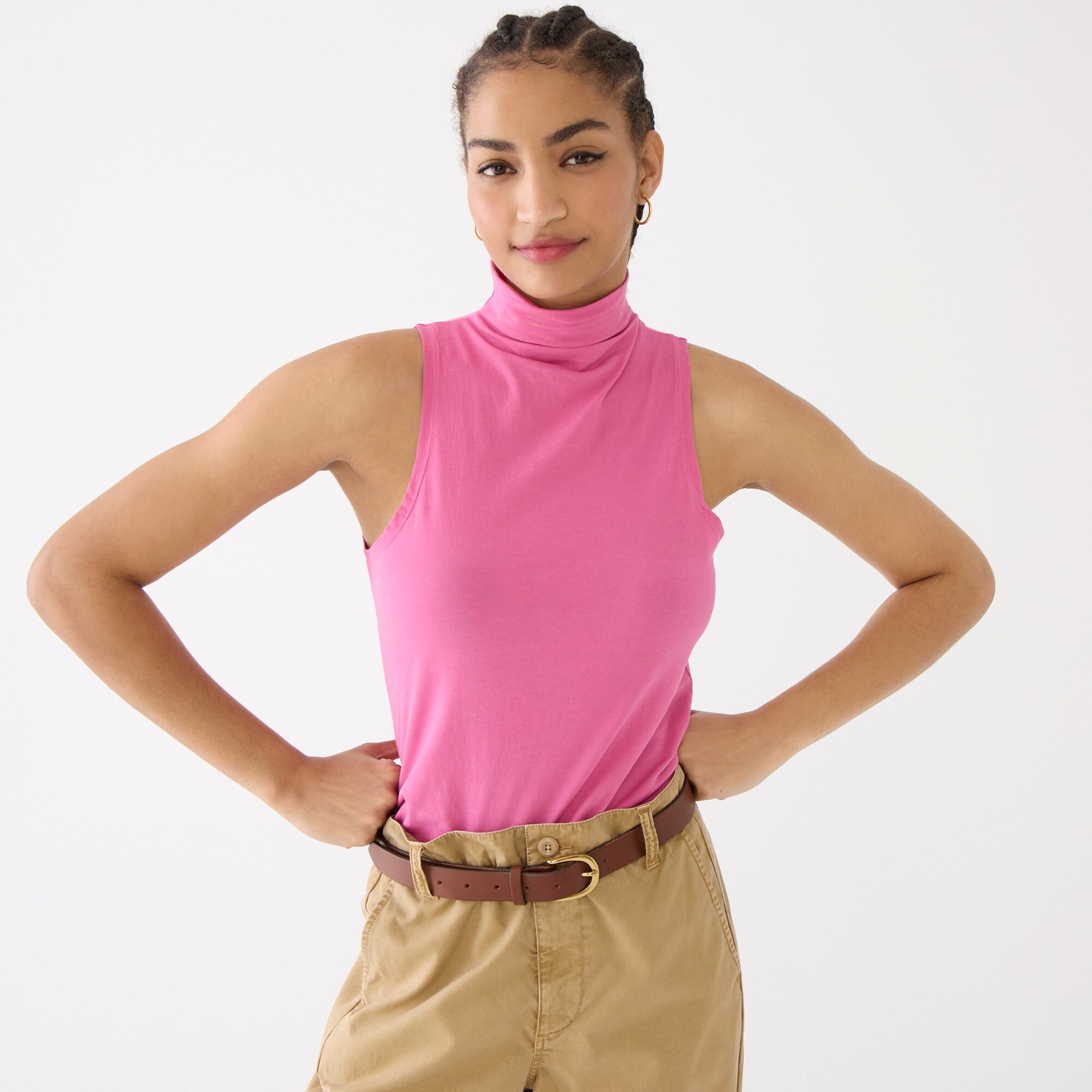 Tissue mockneck tank