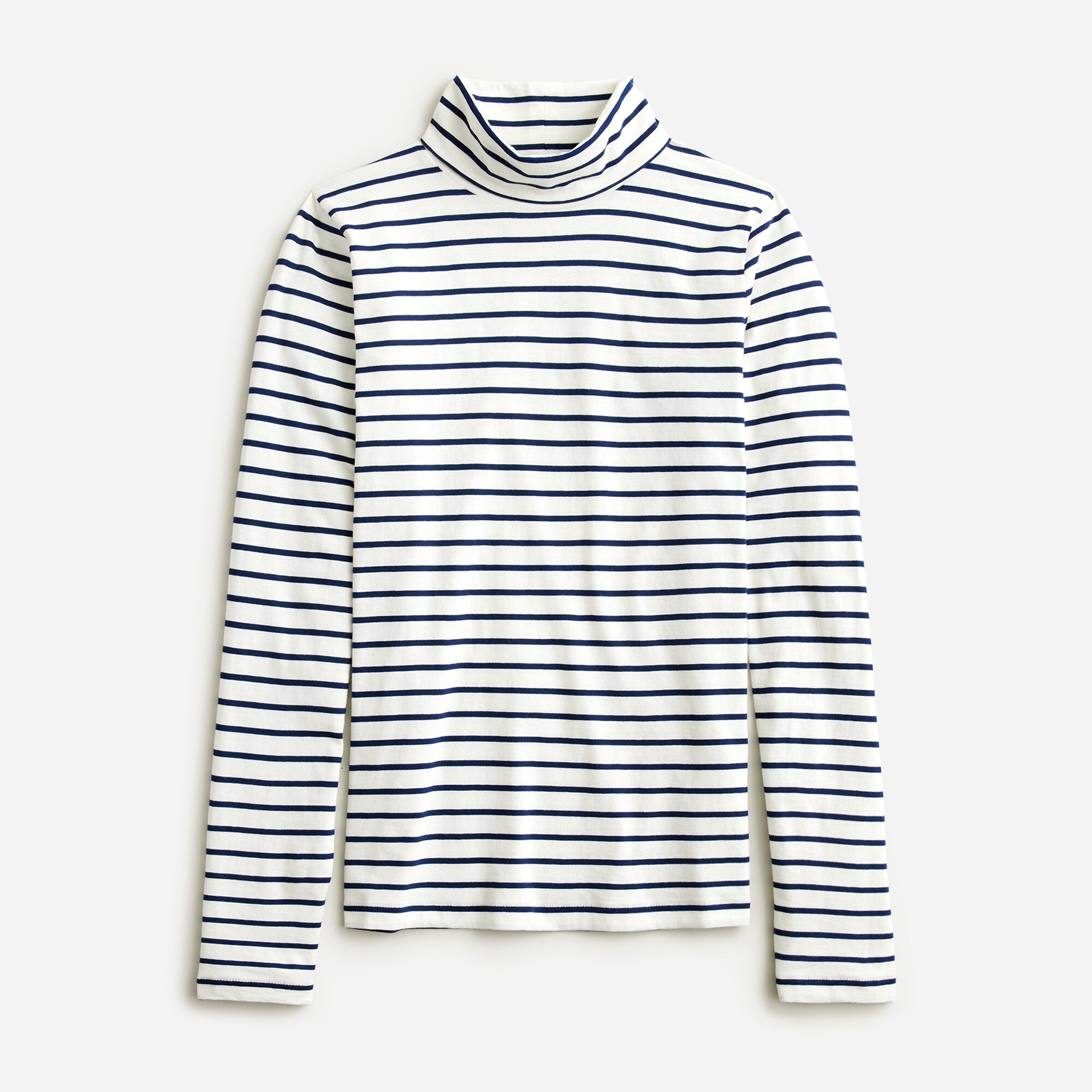 Tissue turtleneck in stripe
