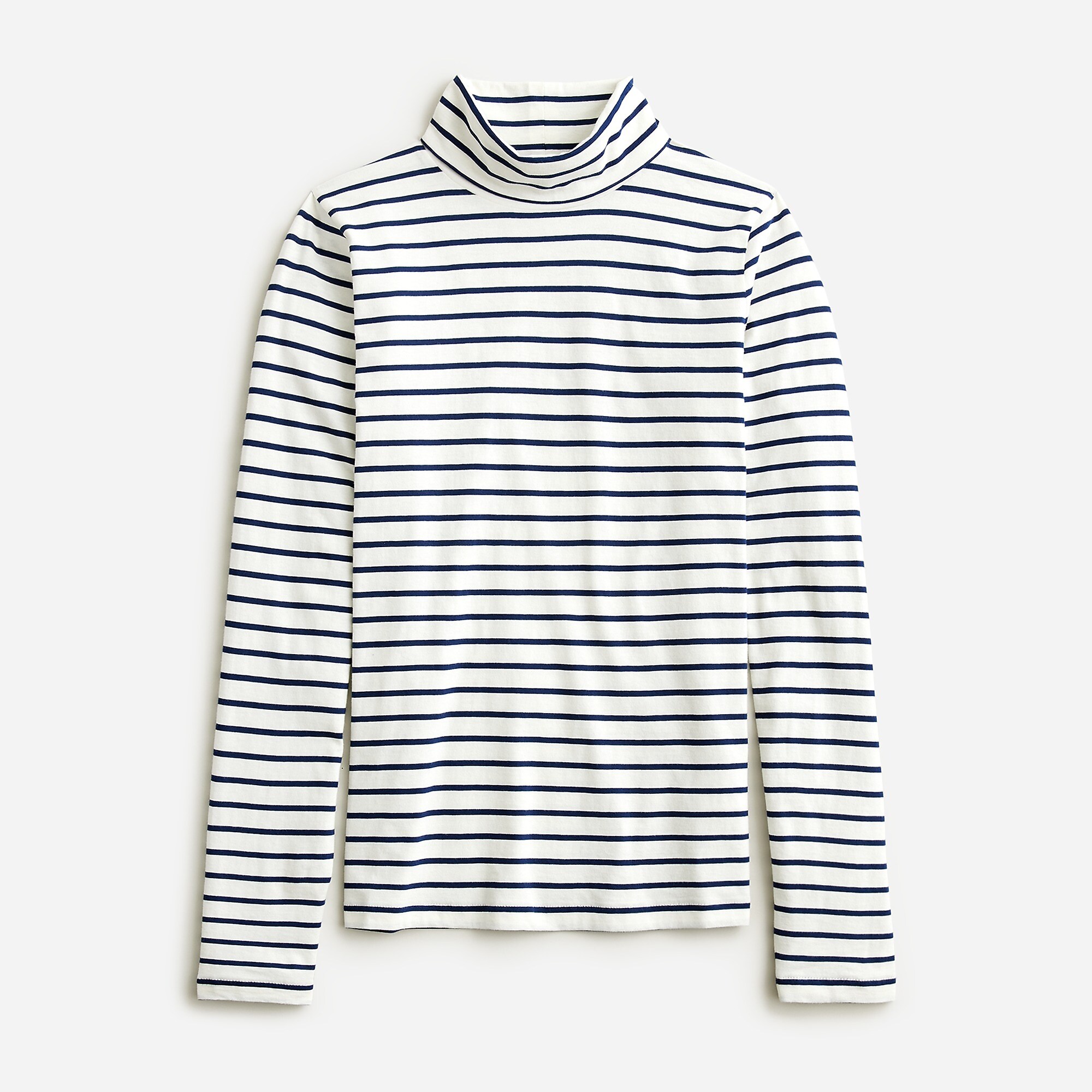 Tissue turtleneck in stripe