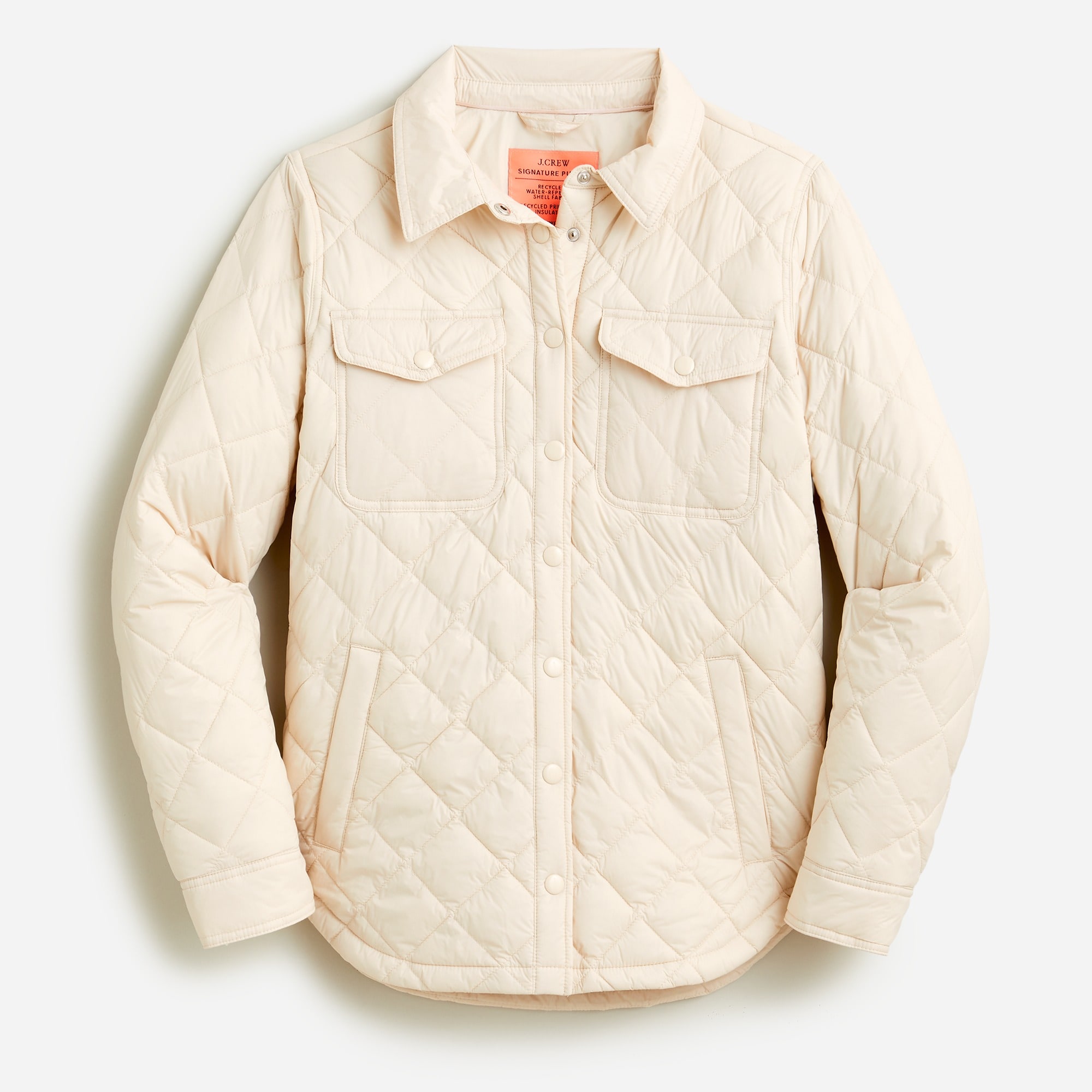 J.Crew: Quilted Lightweight Shirt-jacket For Women