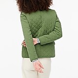 Short quilted cotton-blend jacket