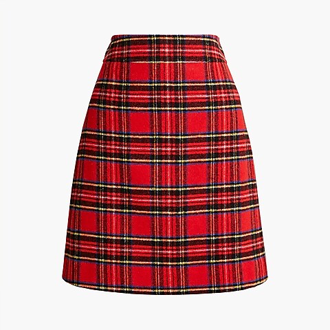  Wool-blend A-line mini skirt