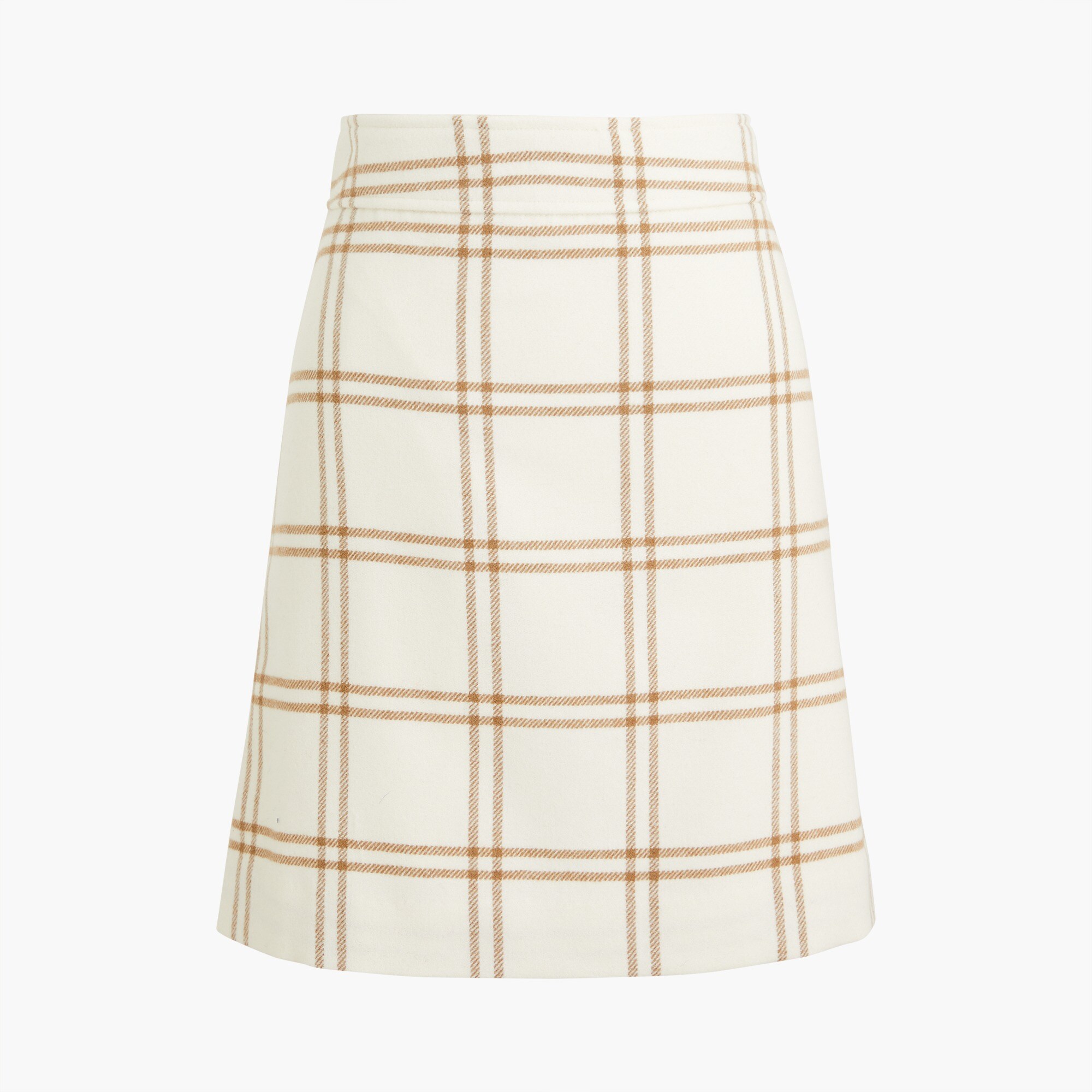 Factory Plaid Wool blend A line Mini Skirt For Women