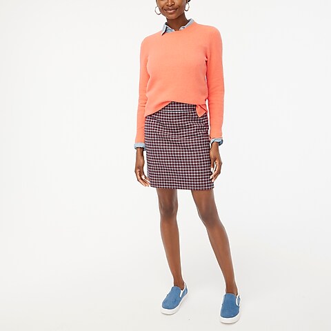 womens Wool-blend A-line mini skirt