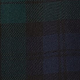 Black Watch plaid pull-on skirt BLUE GREEN factory: black watch plaid pull-on skirt for women