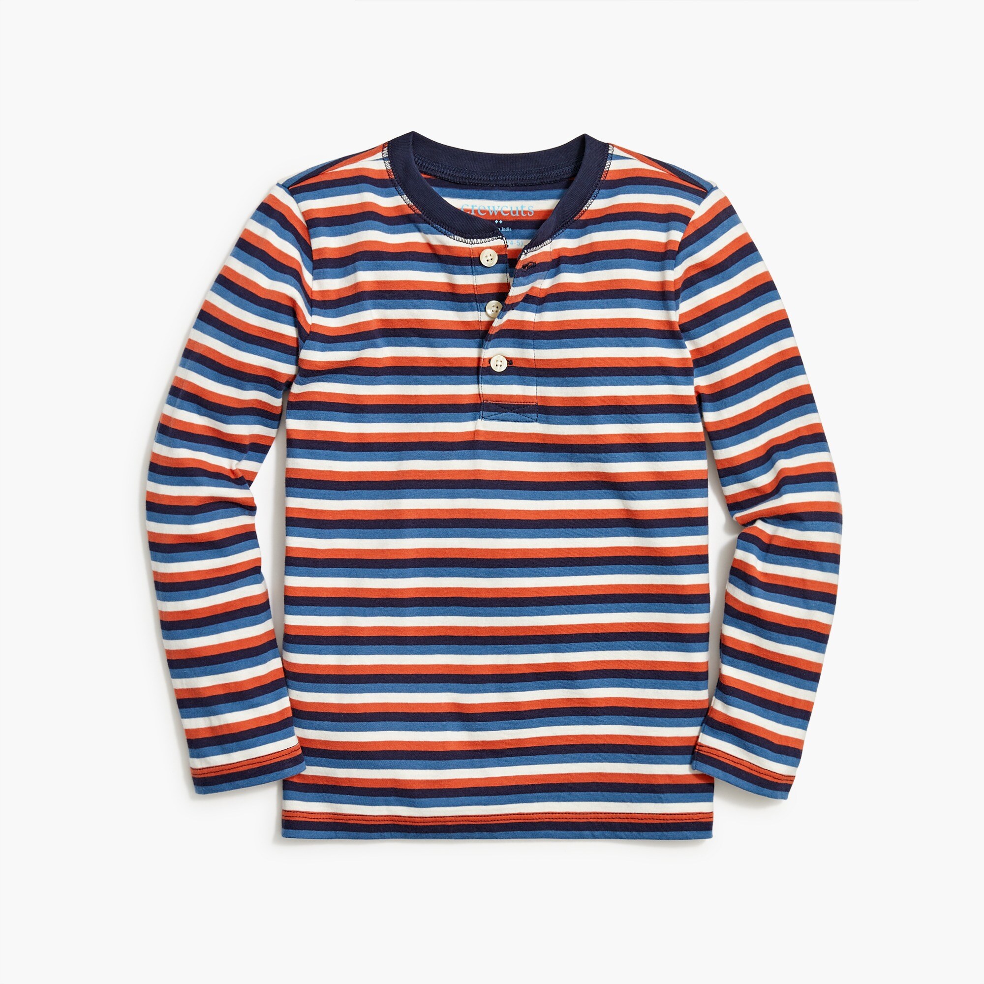 Boys' striped jersey henley