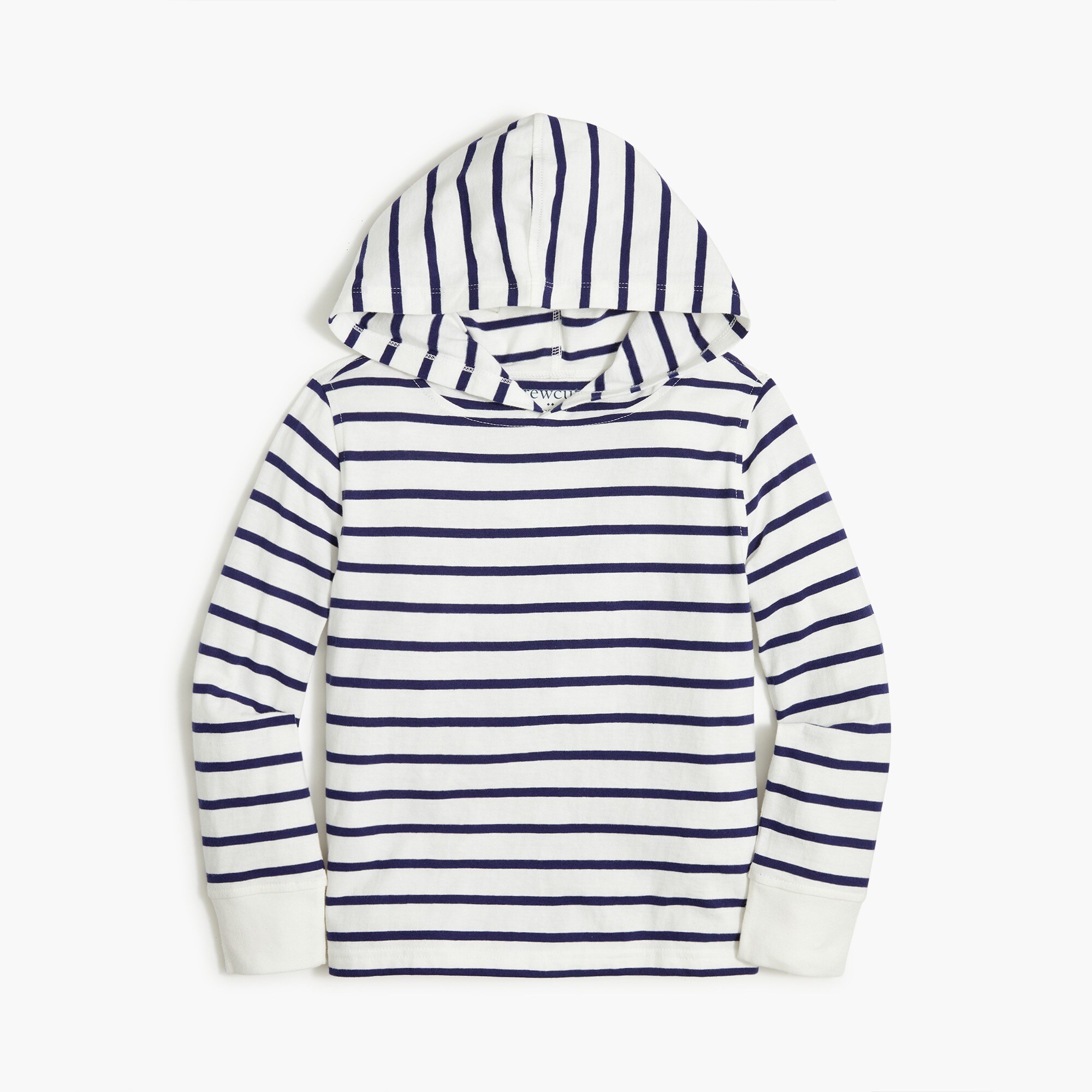 Boys' striped jersey hooded tee