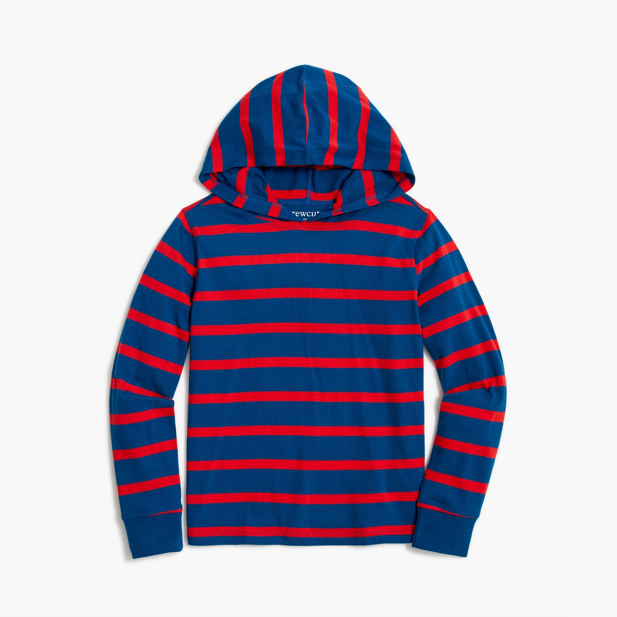 Boys' striped jersey hooded tee