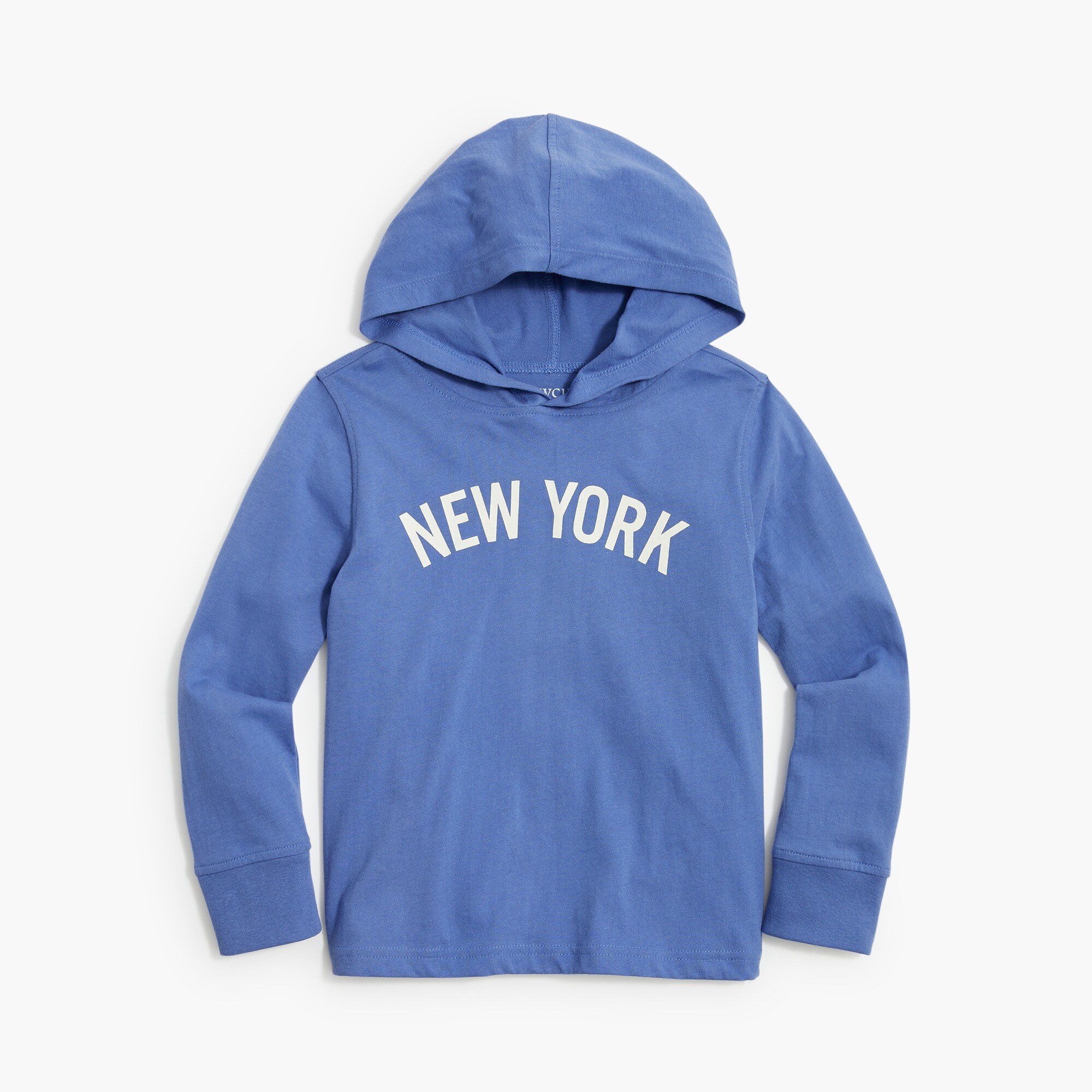 Boys' "New York" jersey hooded tee