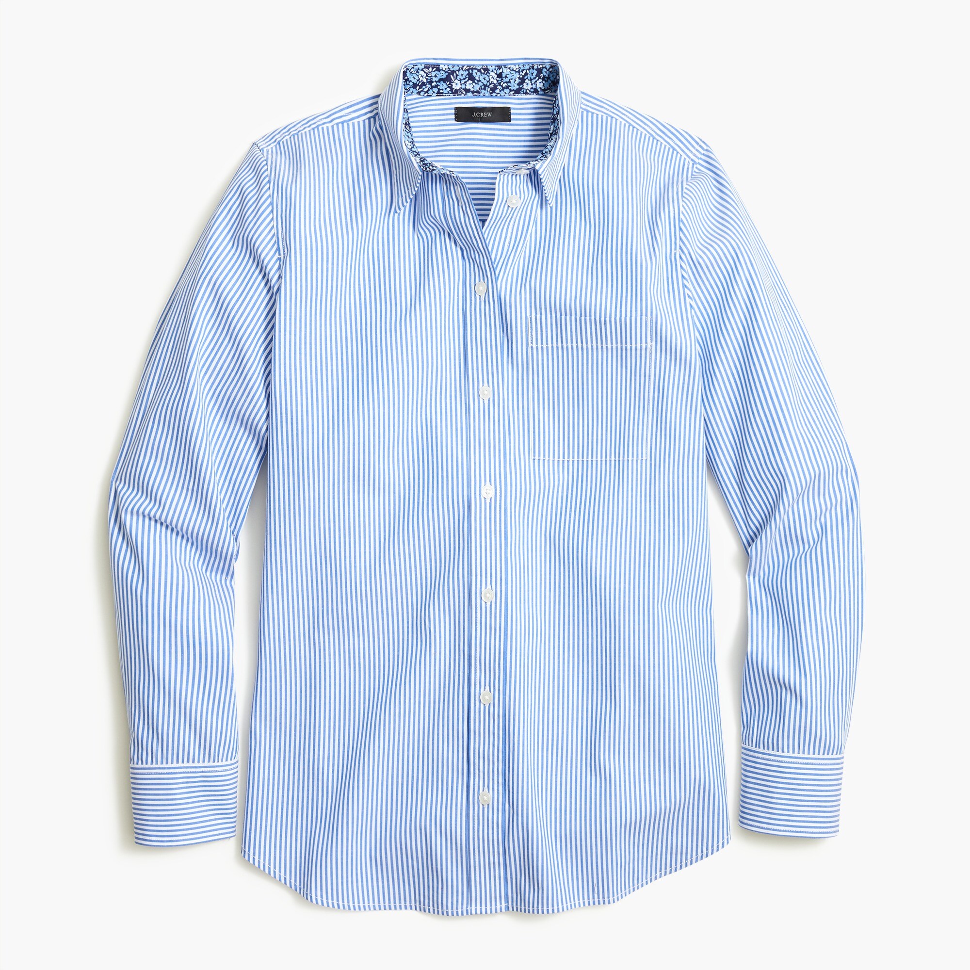 Relaxed cotton-blend poplin button-up shirt