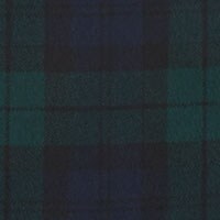 Black Watch plaid bow-neck ruffle top BLACKWATCH SM NAVY BLK  factory: black watch plaid bow-neck ruffle top for women