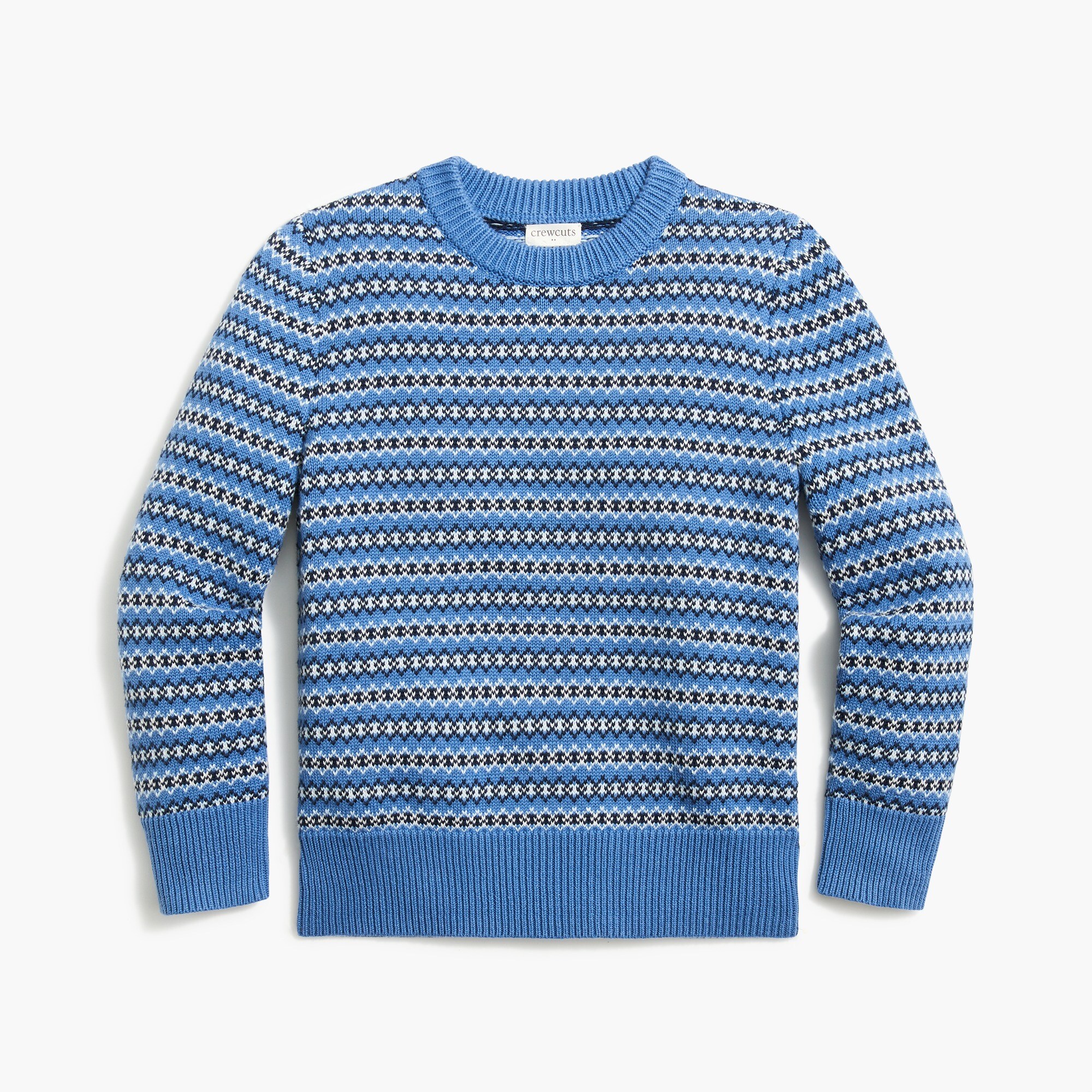 Boys' Fair Isle crewneck sweater