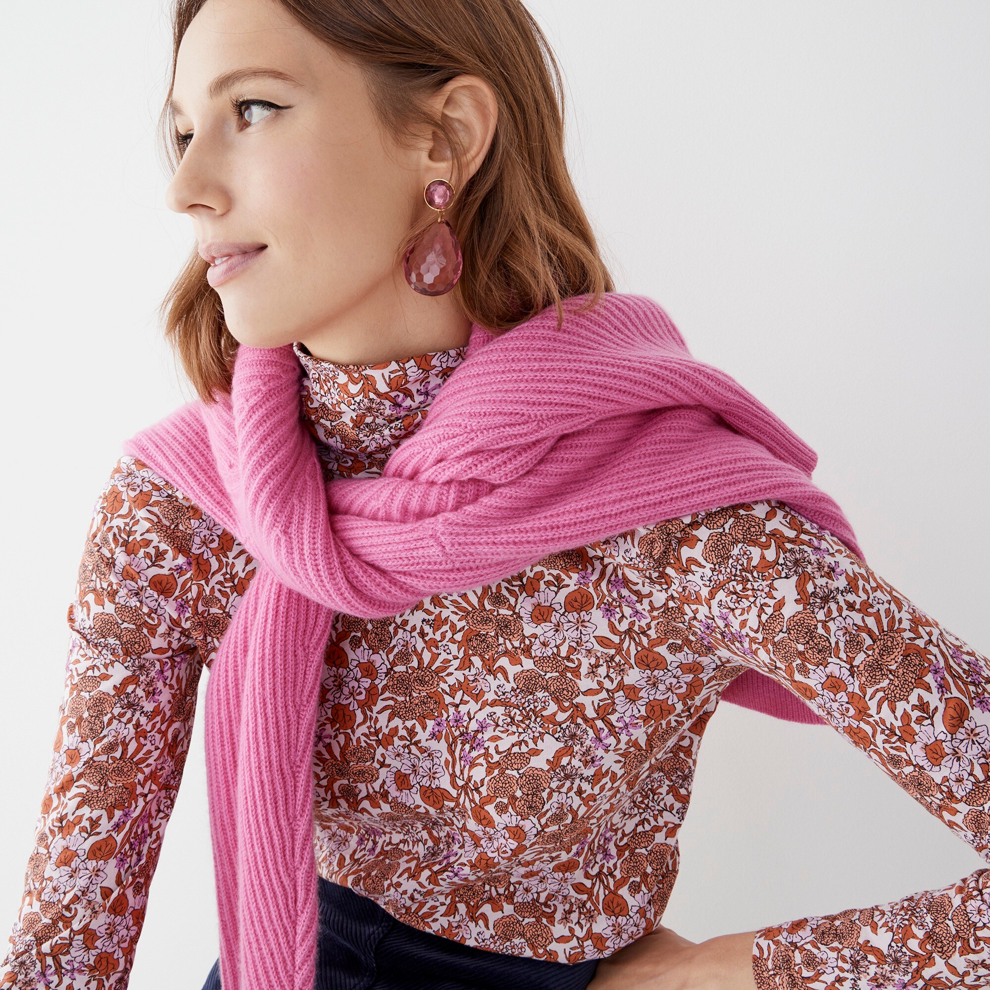Tissue turtleneck in fête floral