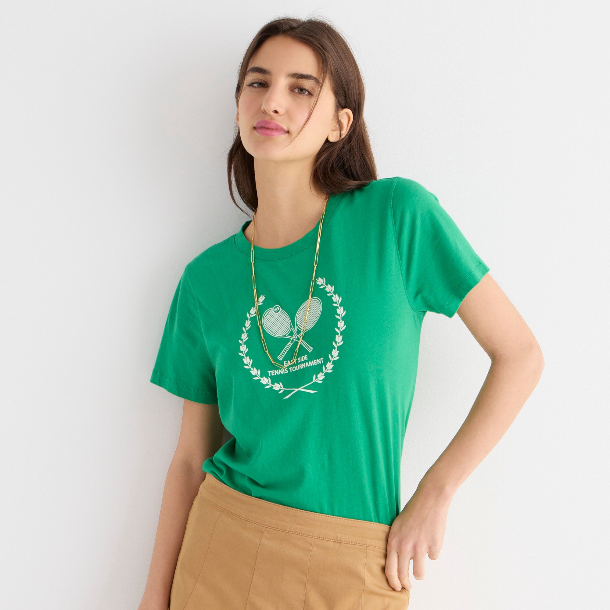 Broken-in jersey "Tennis Tournament" relaxed T-shirt