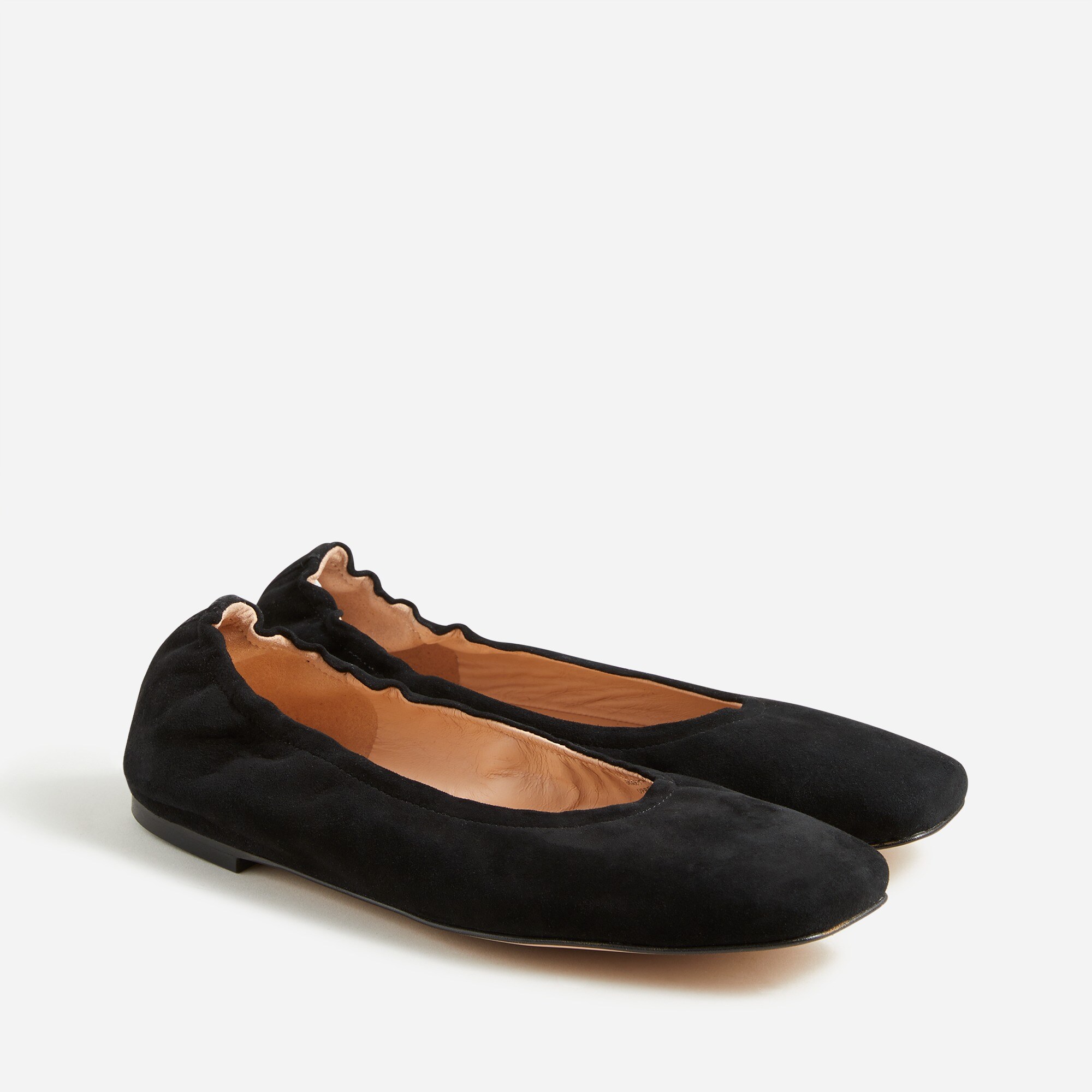 Anya scrunchie ballet flats in suede