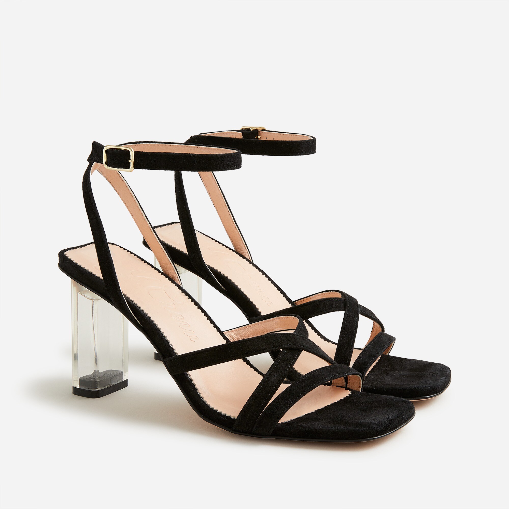 Strappy Lucite-heel sandals