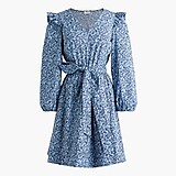 Lightweight cotton puff-sleeve mini dress
