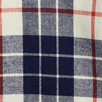 Flannel shirt NATURAL ANTIQUE NAVY 