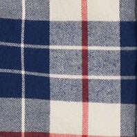 Plaid flannel shirt REGAL BLUE IVORY 