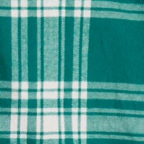 Plaid flannel shirt VIVID JADE IVORY