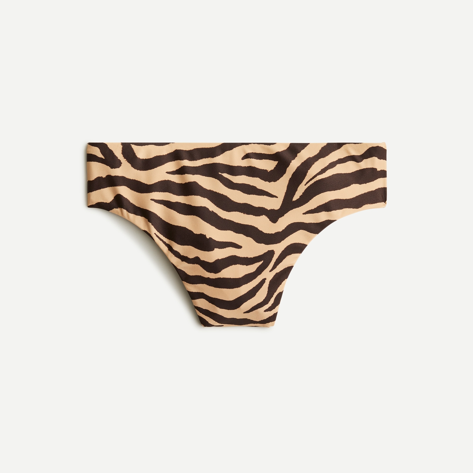 High-waisted Bikini Bottom In Zebra Stripe For Women | J.Crew