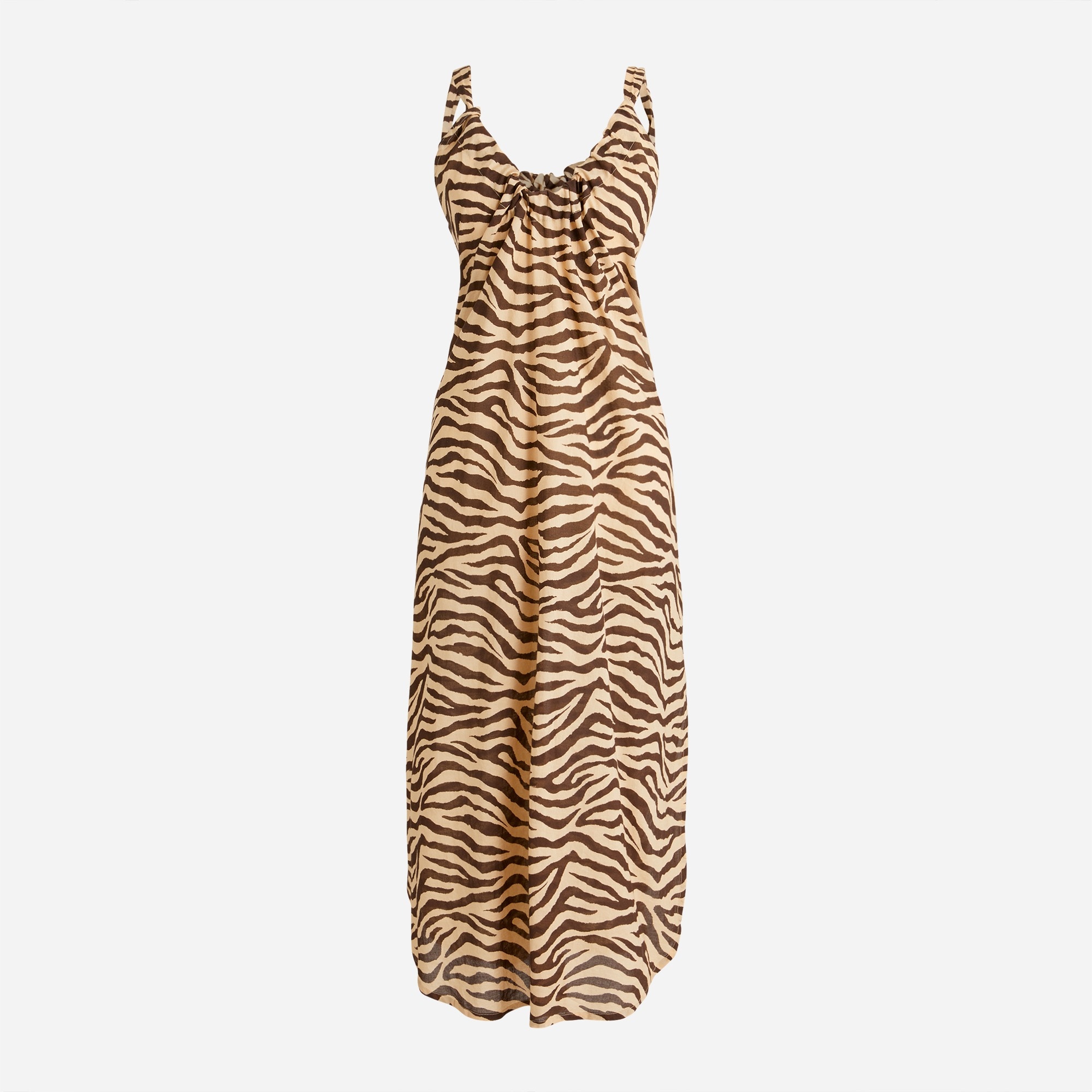 Swingy Cotton-voile Beach Dress In Zebra Stripe For Women | J.Crew