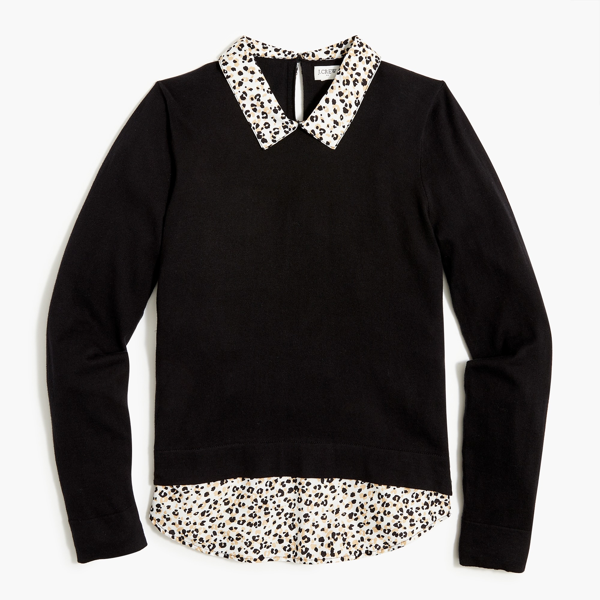 woven collar sweater for women