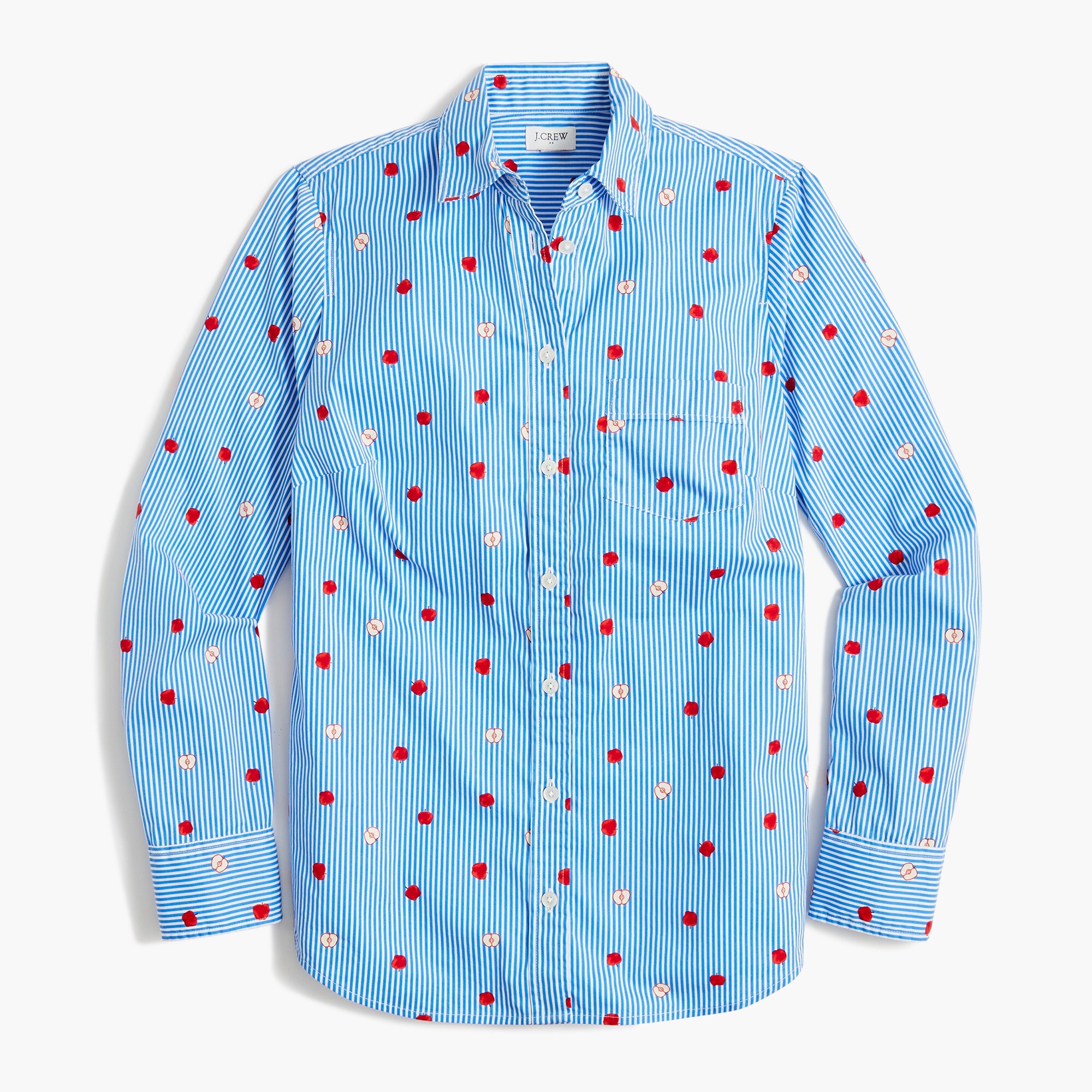 cotton poplin shirt in signature fit for women