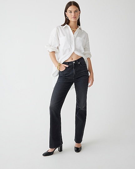 j.crew: high-rise slim demi-boot jean in charcoal wash for women