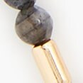 Gold charm beaded necklace BLACK factory: gold charm beaded necklace for women