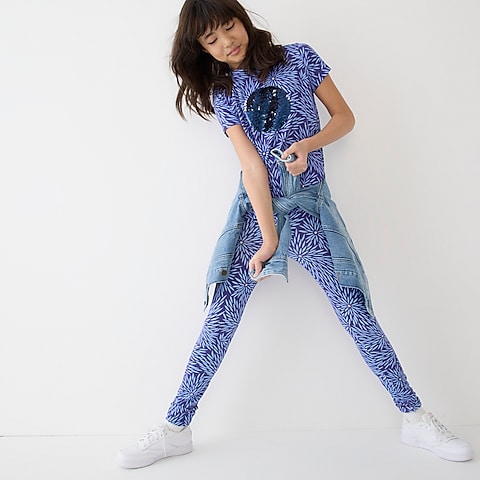 girls Limited-edition Julia Chiang X J.Crew kids&apos; printed leggings