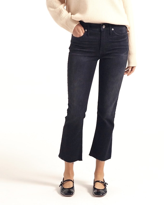 9" demi-boot crop jean in Charcoal wash