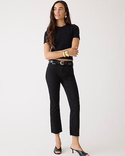 j.crew: 9&quot; demi-boot crop jean in stay black wash for women
