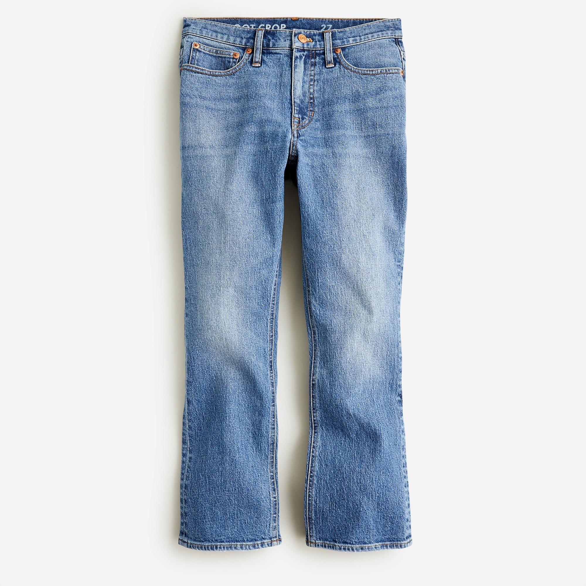 9" demi-boot crop jean in Canopy wash