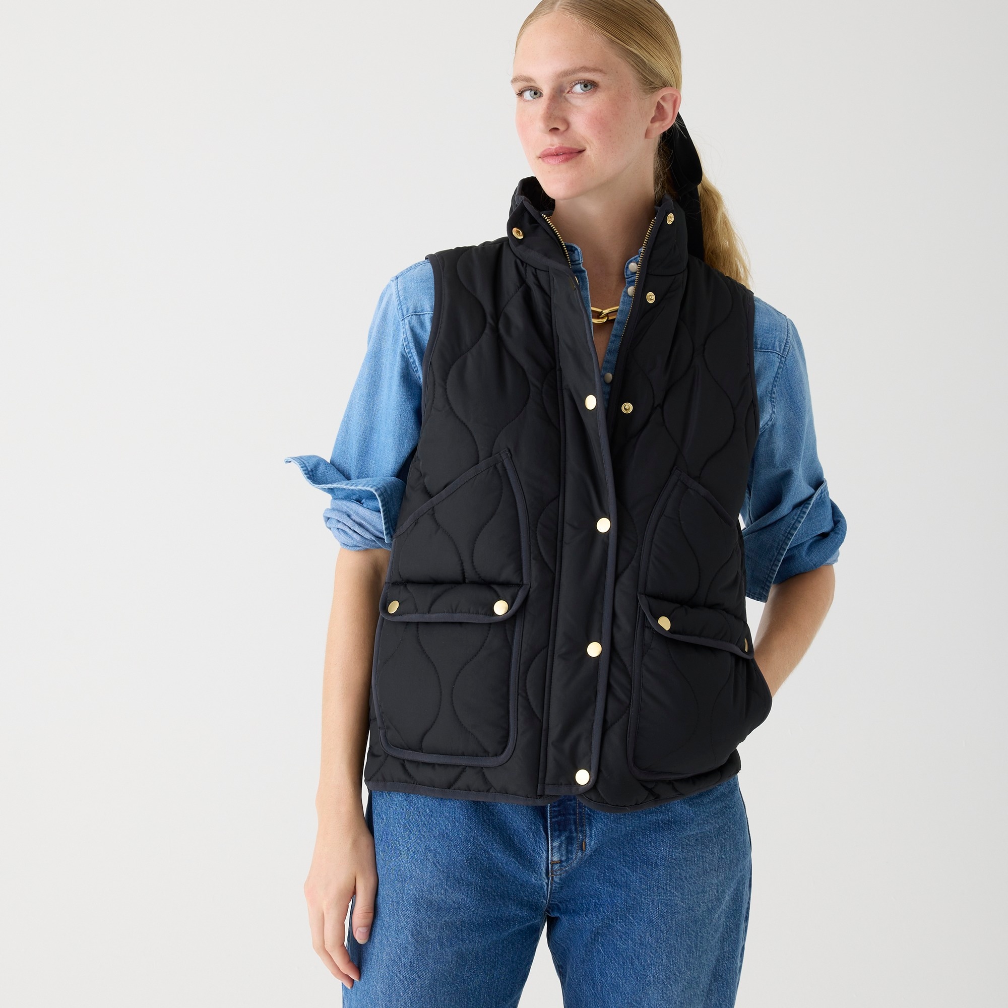 j.crew: new quilted excursion vest for women