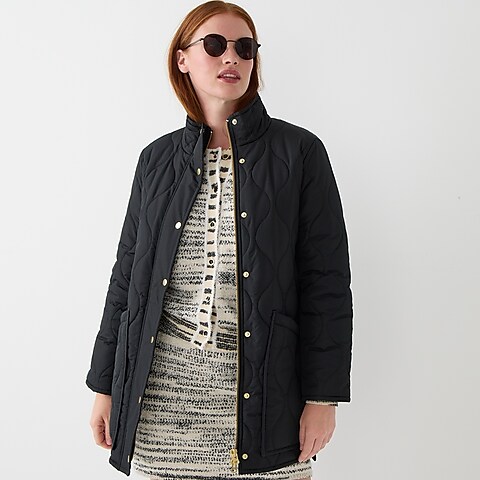 womens New quilted cocoon puffer coat