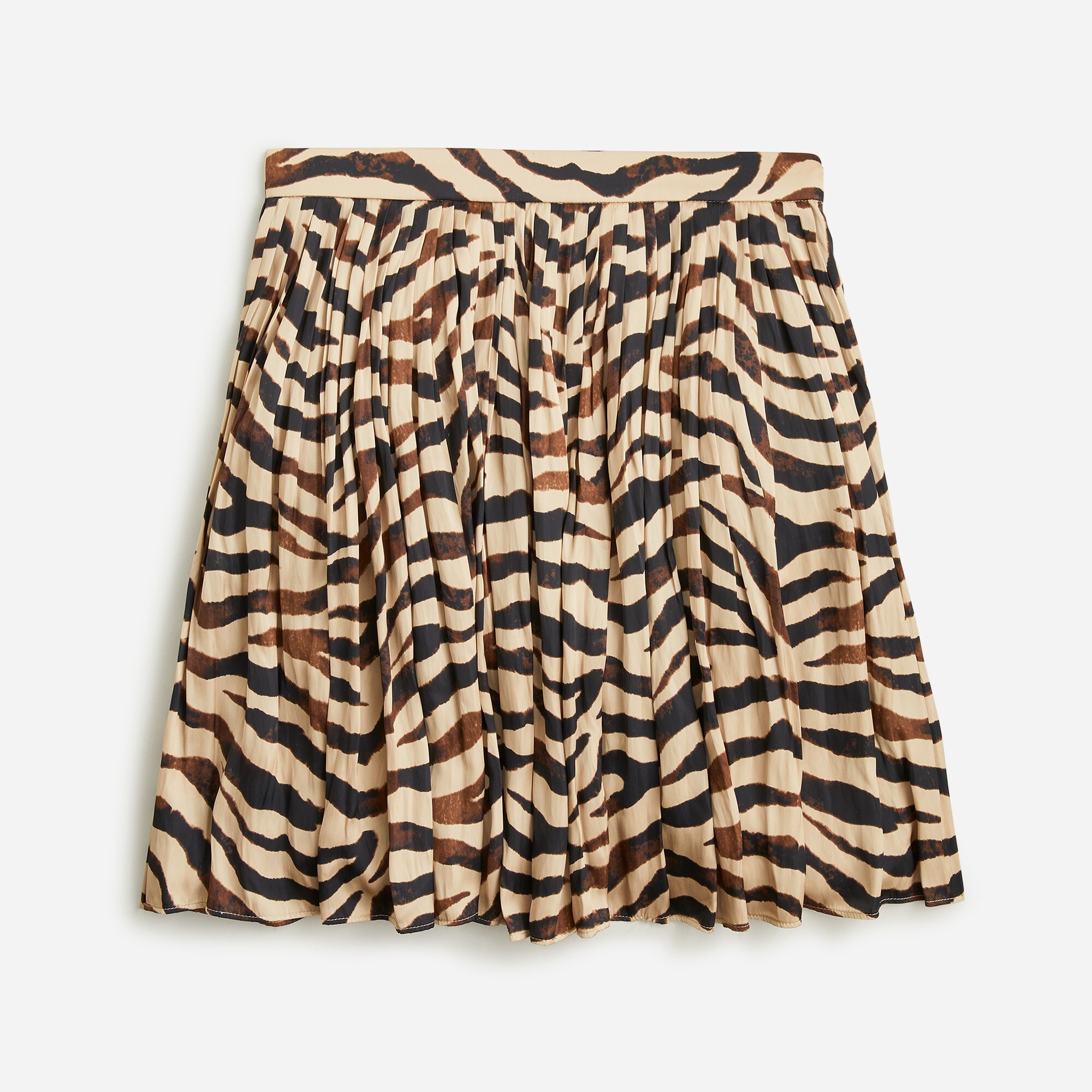 J.Crew Featherweight Satin Mini Skirt In Zebra Stripe For Women