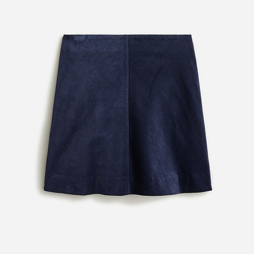 j.crew: stretch corduroy mini skirt for women, right side, view zoomed