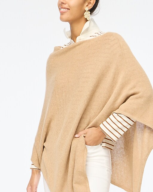 womens Cotton-blend triangle sweater-poncho