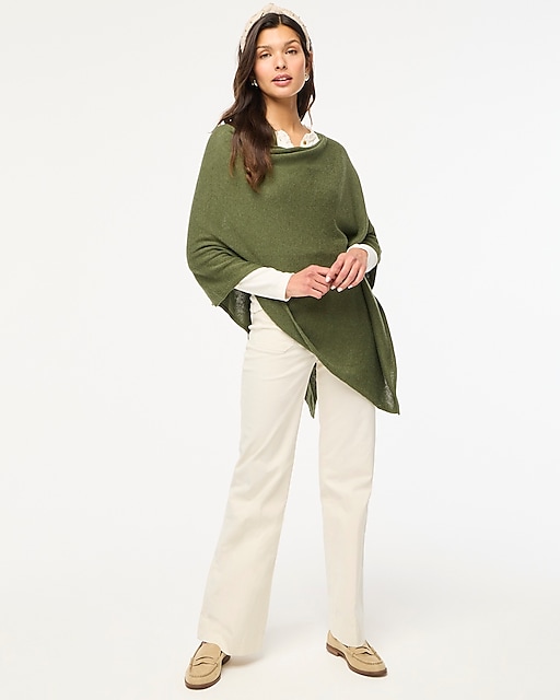 womens Cotton-blend triangle sweater-poncho