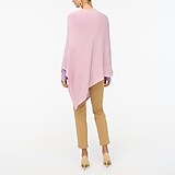 Cotton-cashmere triangle sweater-poncho