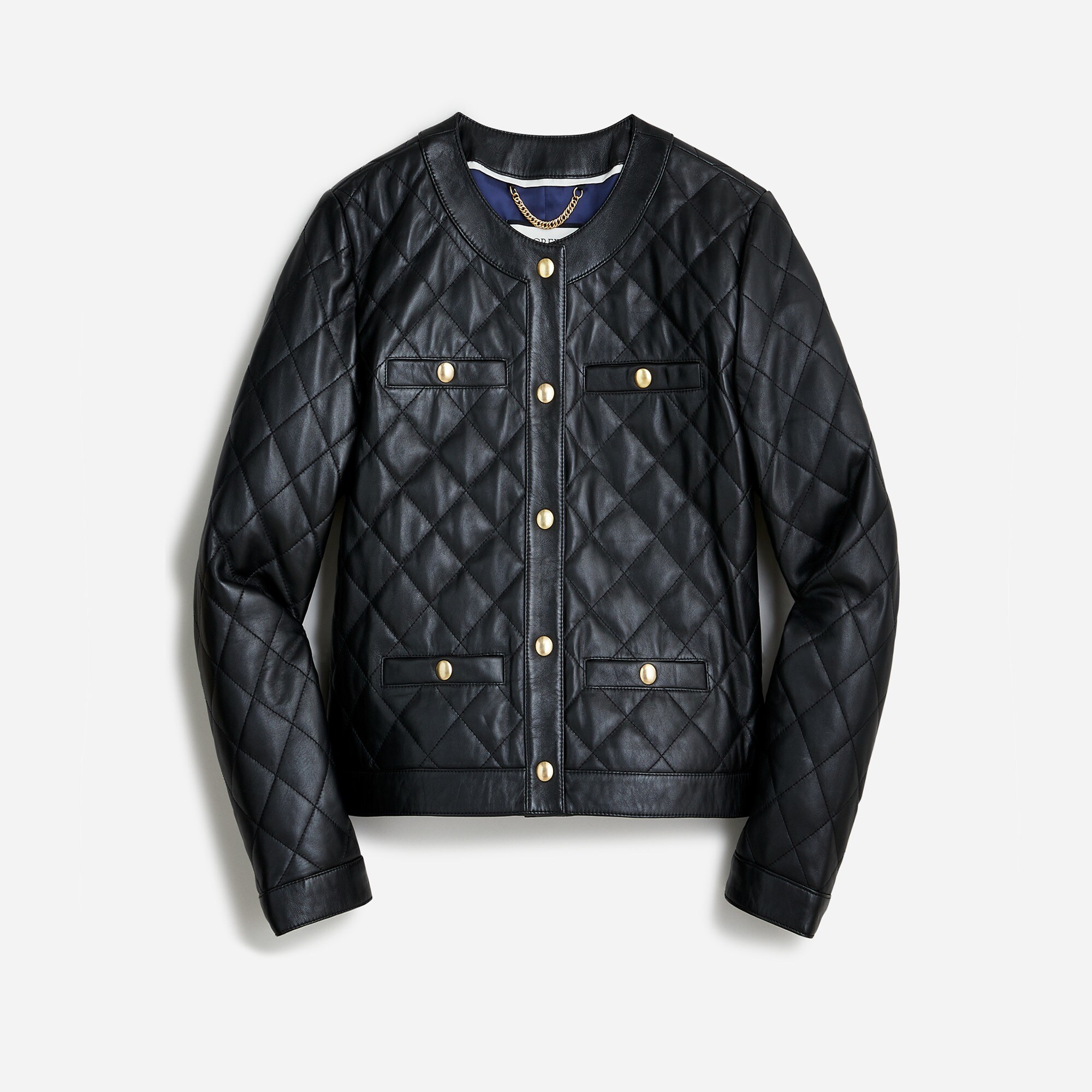Collection cropped lady jacket in leather