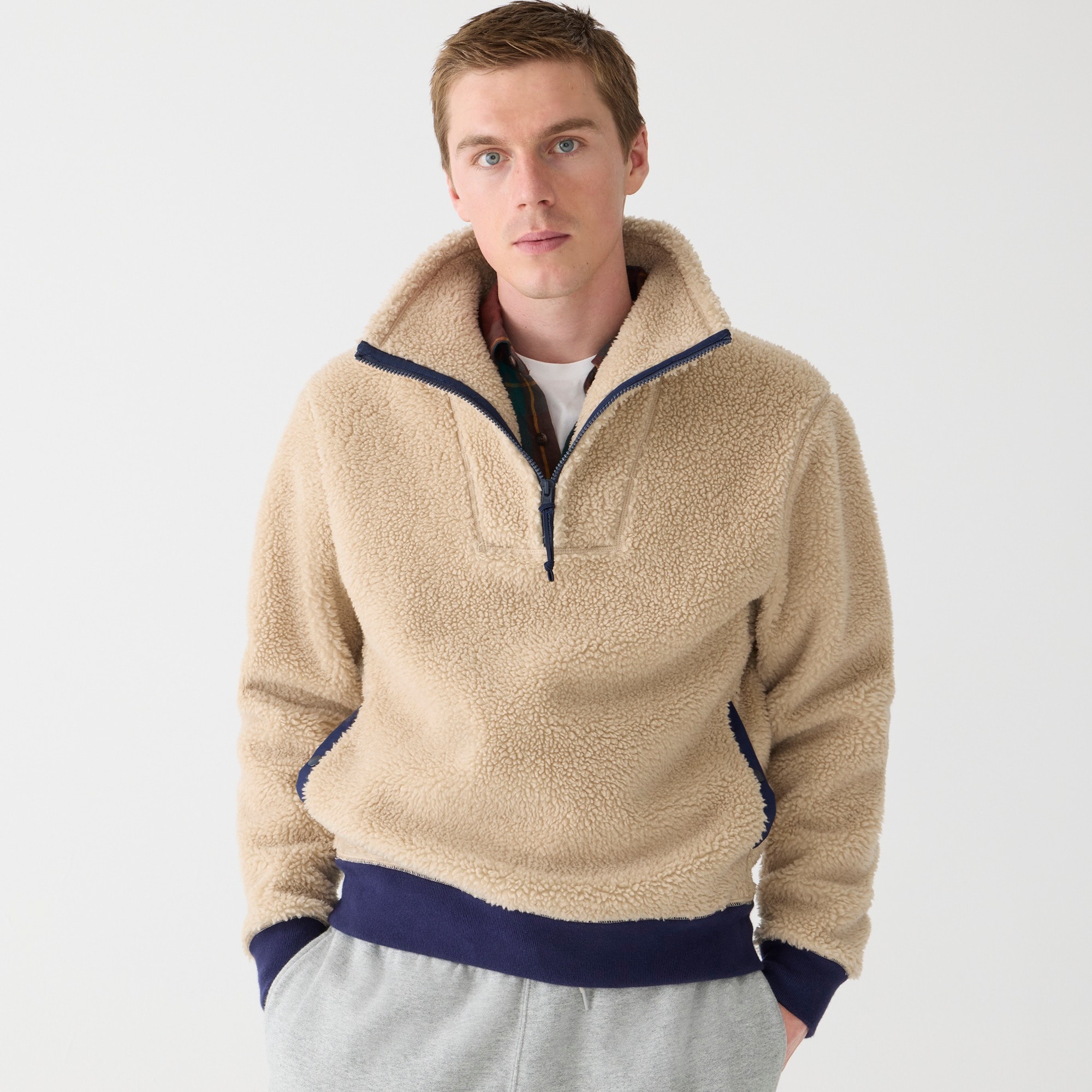 J crew sales half zip fleece