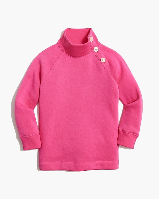  Girls&apos; button-neck tunic sweatshirt