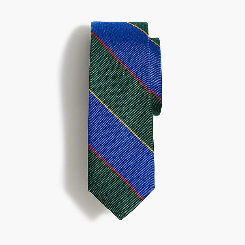factory: boys' striped tie for boys, right side, view zoomed