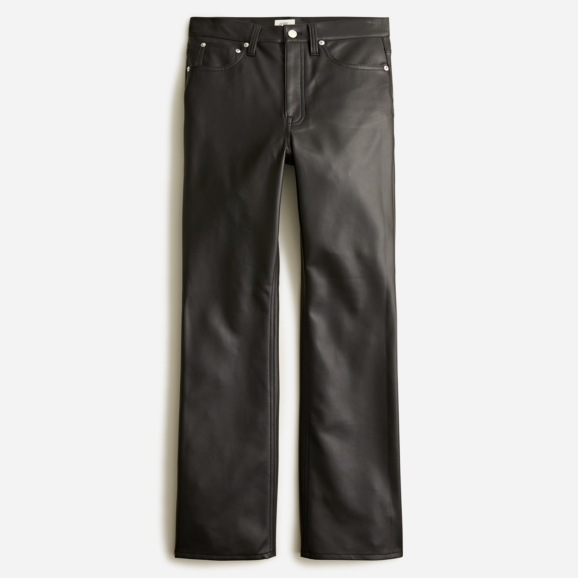 J.Crew: High-rise Slim Demi-boot Pant In Faux Leather For Women