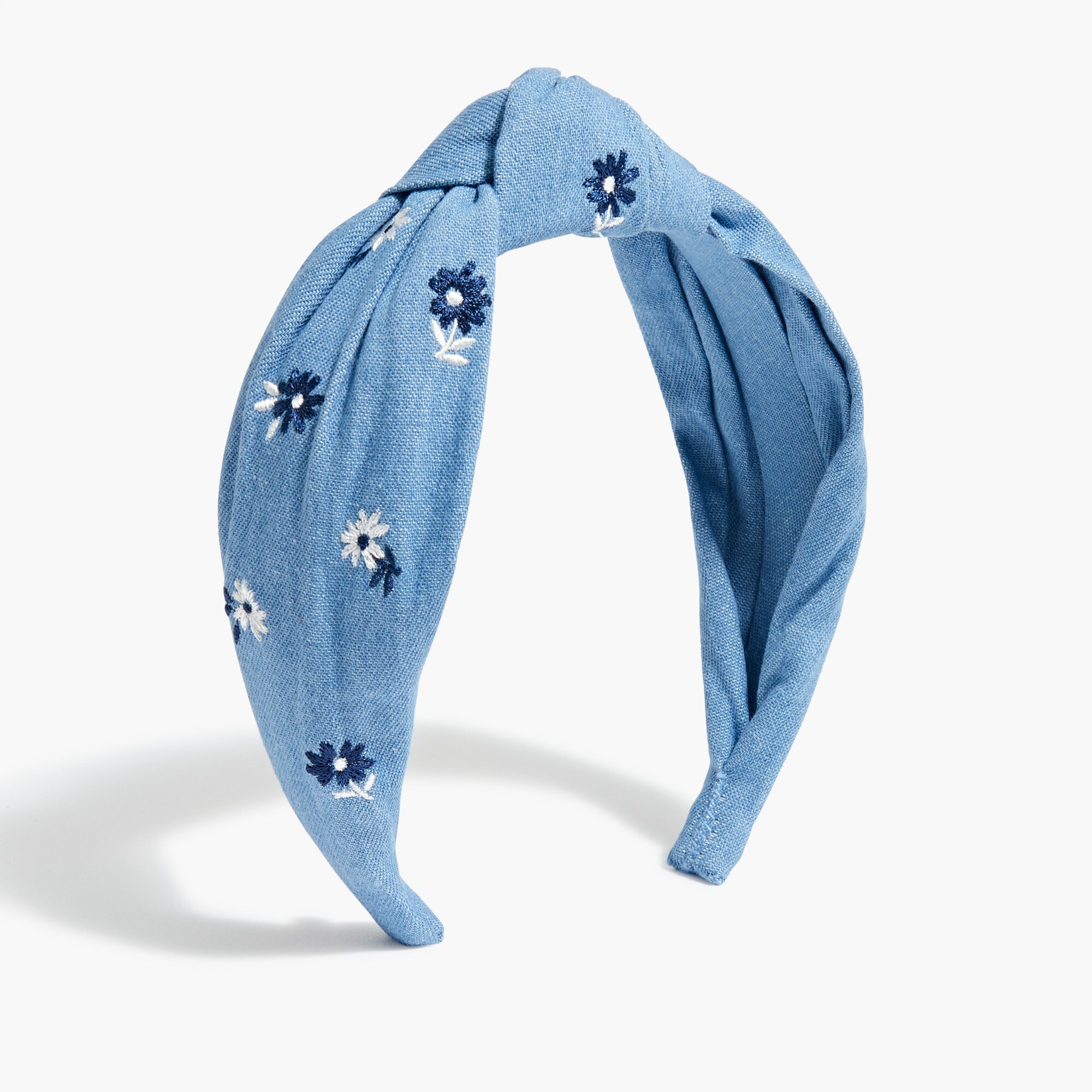 Embroidered flower knot headband
