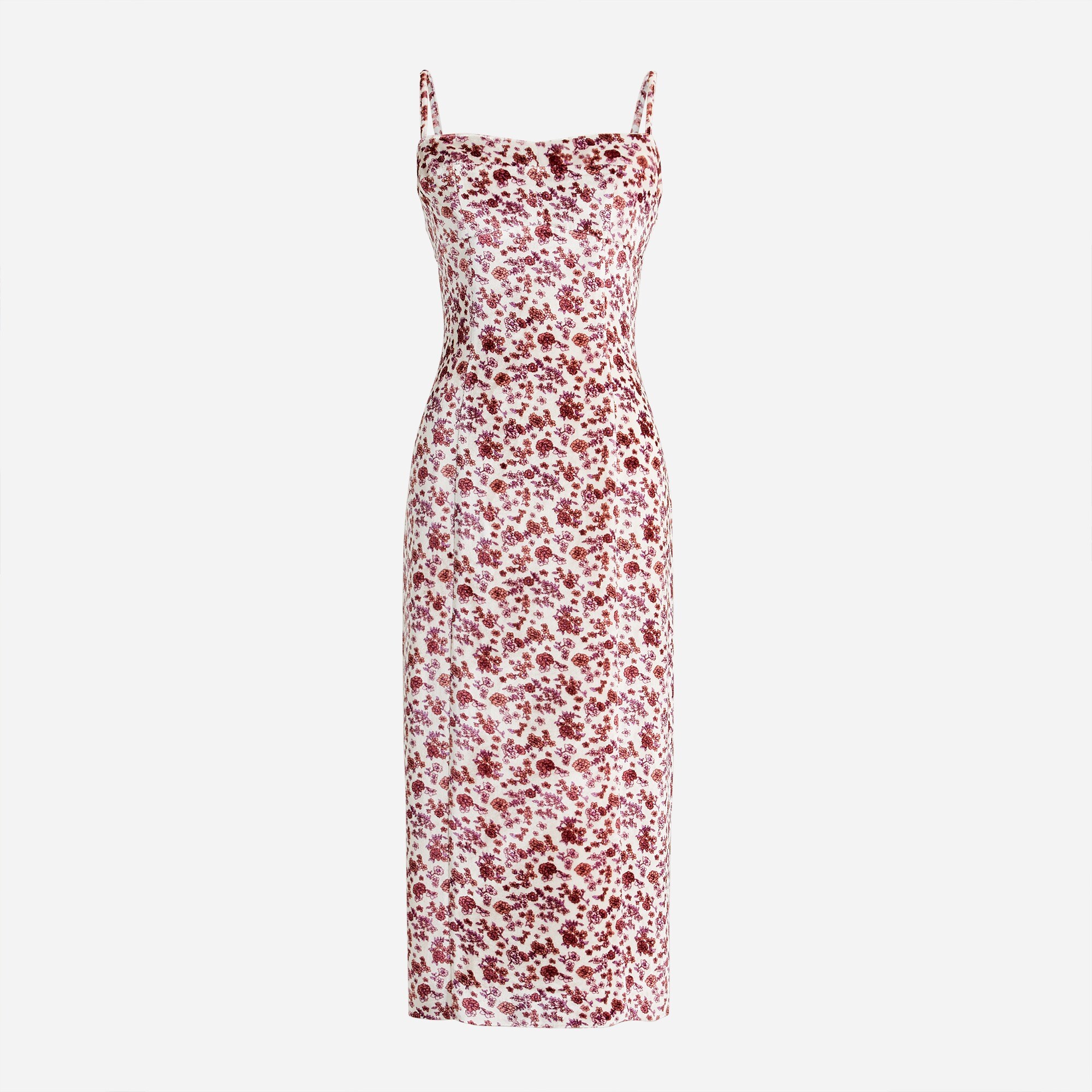 Velvet Bustier Midi Dress In Windsor Floral For Women | J.Crew